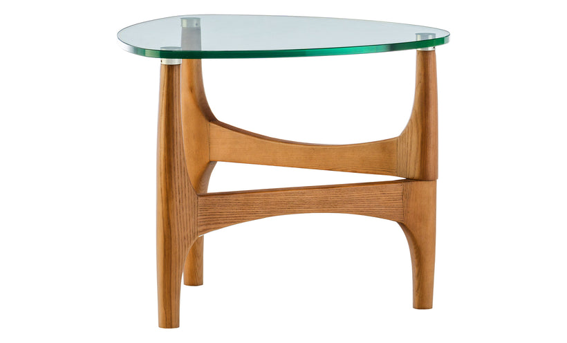 Ledell Glass Top Side Table
